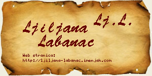Ljiljana Labanac vizit kartica